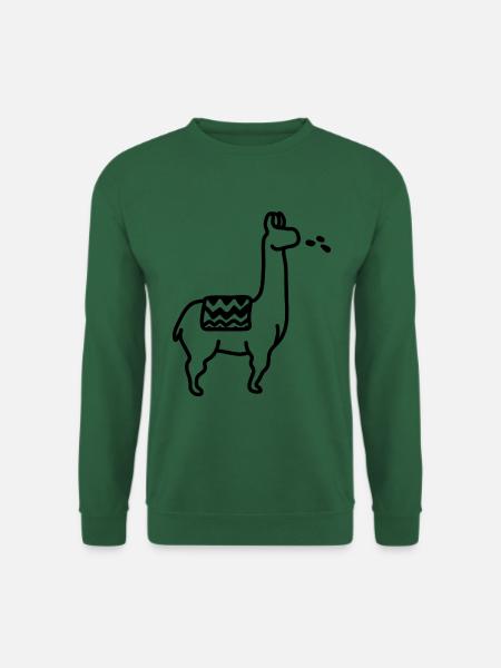 Llama spitting - Unisex Sweatshirt - green