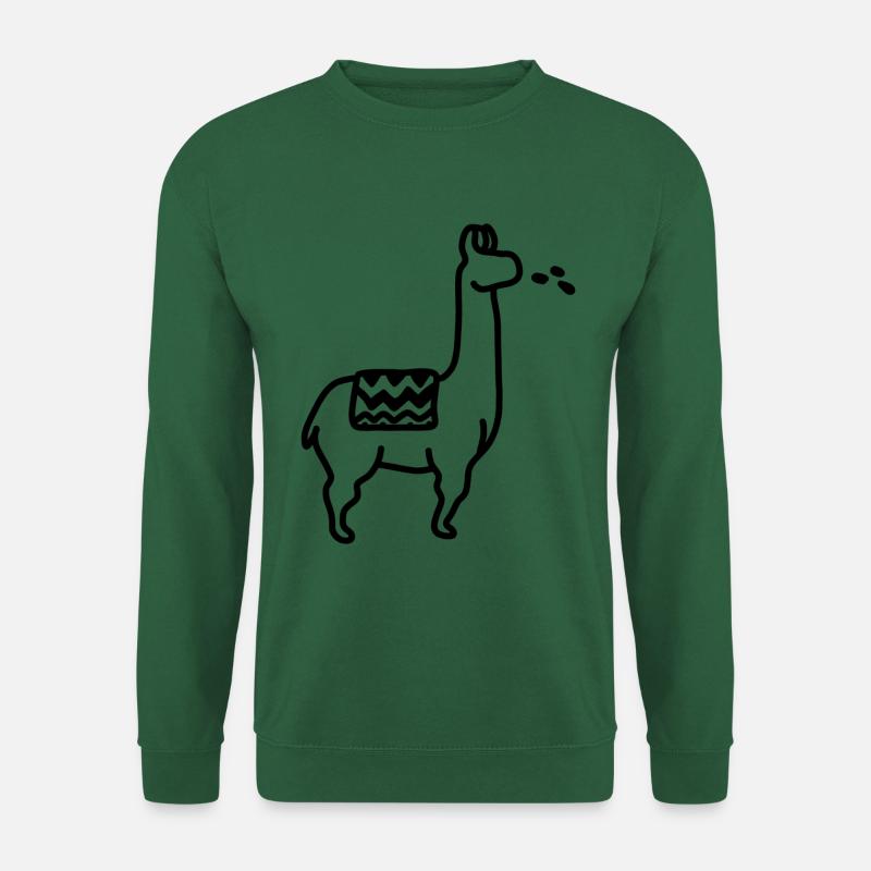 Llama spitting - Unisex Sweatshirt - green