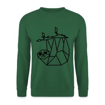 Faultier Geometrisch Lustig - Unisex Pullover - Grün - Vorne