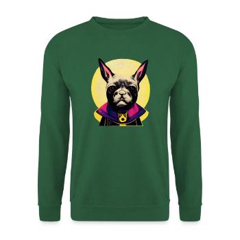 Frenchie le sorcier - Sweat-shirt Unisexe - vert foncé - Devant