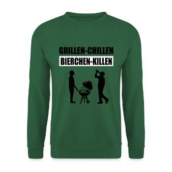 BBQ - Unisex Pullover - Grün - Vorne