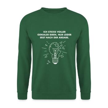Idee (Hell) - Unisex Pullover - Grün - Vorne