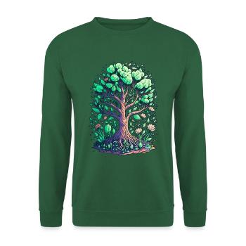 Peace Tree - Unisex Pullover - Grün - Vorne