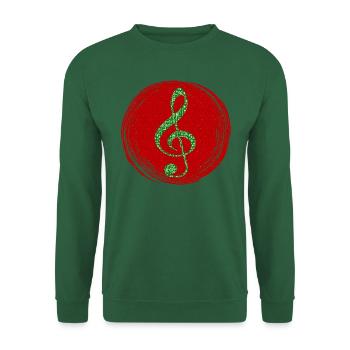 Merry Christmas Festive Melody - Unisex Sweatshirt - green - Front