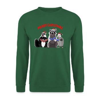 CHATS DES RUES JOYEUX NOËL - Sweat-shirt Unisexe - vert foncé - Devant