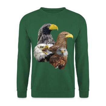 Oiseau de proie - Sweat-shirt Unisexe - vert foncé - Devant