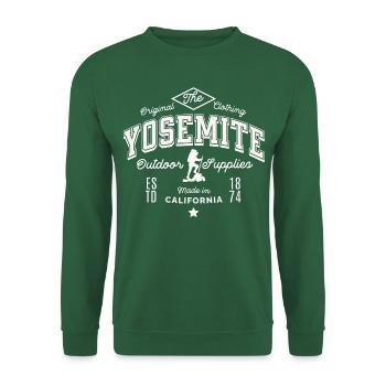Yosemite outdoor supplies made in California - Sweat-shirt Unisexe - vert foncé - Devant