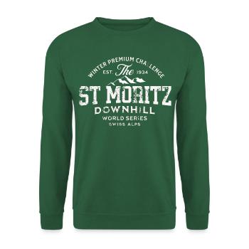 St Moritz downhill world series 1934 - Unisex Sweatshirt - green - Front