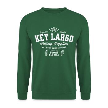 Key Largo Sailing supplies South Florida - Sweat-shirt Unisexe - vert foncé - Devant