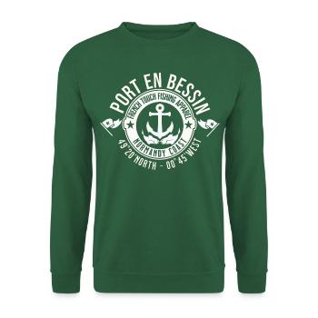 Port en Bessin Normandy coast - Sweat-shirt Unisexe - vert foncé - Devant