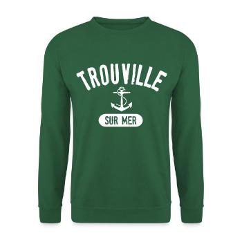 Trouville sur mer - Sweat-shirt Unisexe - vert foncé - Devant