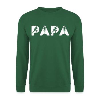 Papa coureur humour course à pied running jogging - Sweat-shirt Unisexe - vert foncé - Devant