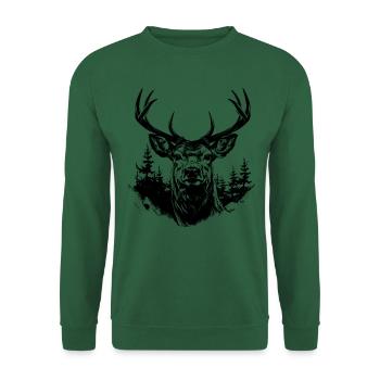 Deer - Unisex Pullover - Grün - Vorne