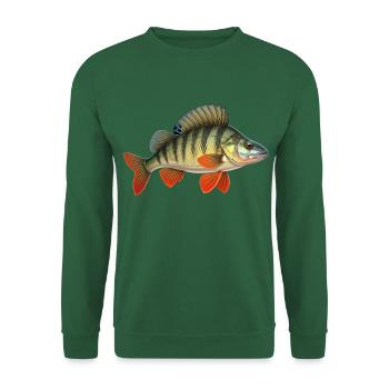 Perche, perche, pêche, poissons prédateurs - Sweat-shirt Unisexe - vert foncé - Devant
