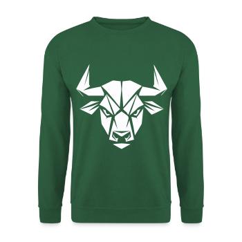Bull Evil Eye Polygon - Unisex Sweatshirt - green - Front