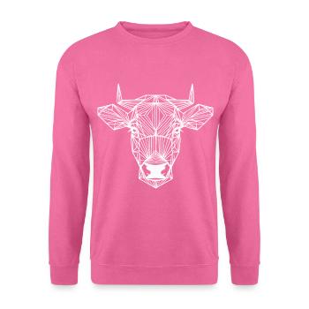 Bull Head Polygon - Unisex Sweatshirt - pink - Front