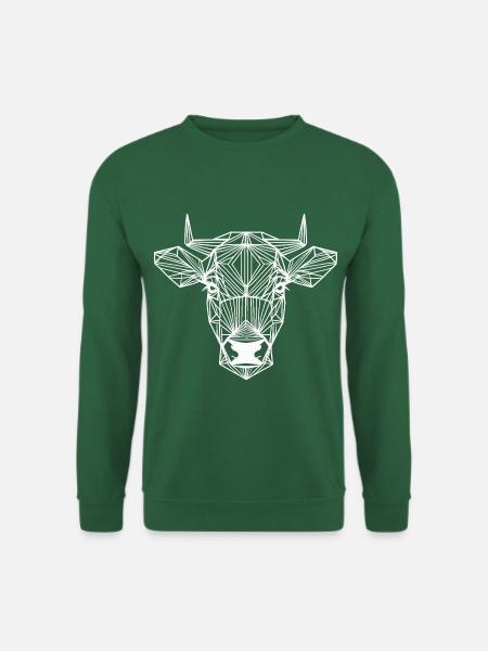 Bull Head Polygon - Unisex Sweatshirt - green