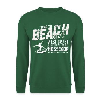 Hossegor Time to beach and surf - Unisex Sweatshirt - green - Front