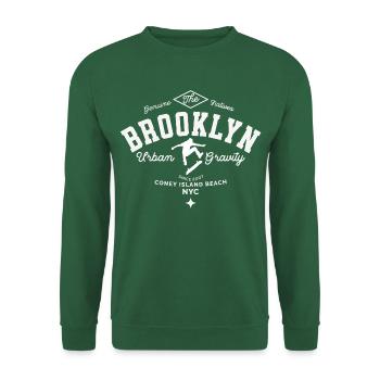 Brooklyn Urban Gravity skateboarding - Sweat-shirt Unisexe - vert foncé - Devant