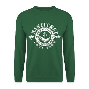 Nantucket whale watch cruise - Sweat-shirt Unisexe - vert foncé - Devant