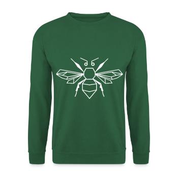 Abeille géométrique – Polygone Animal Design - Sweat-shirt Unisexe - vert foncé - Devant