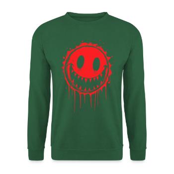 Smile Face - Unisex Pullover - Grün - Vorne