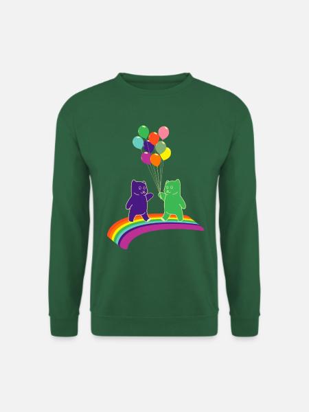 Kidcore Gummibärchen Luftballons Regenbogen Farben - Unisex Pullover - Grün