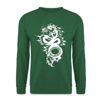 Légende du dragon blanc : un symbole d’harmonie - Sweat-shirt Unisexe - vert foncé - Devant