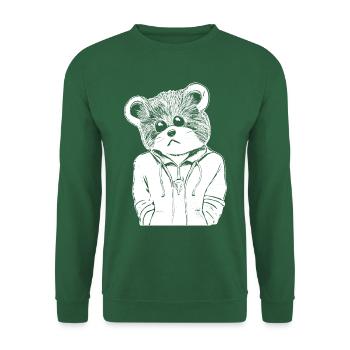 Cute teddy bear to take away for young and old - Unisex Sweatshirt - green - Front