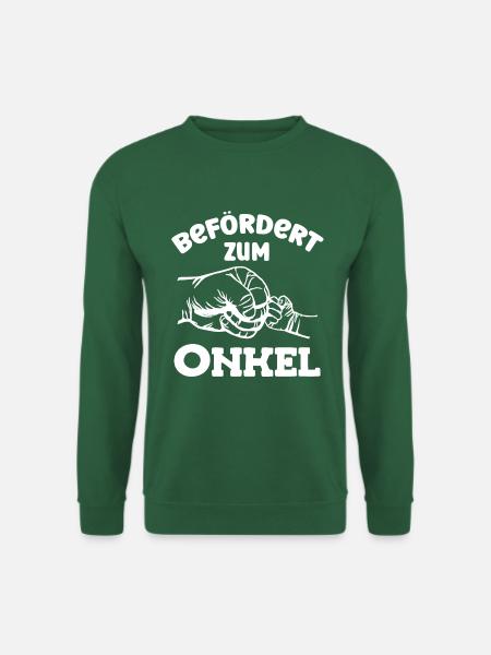 Befördert zum Onkel Du wirst Onkel - Unisex Pullover - Grün