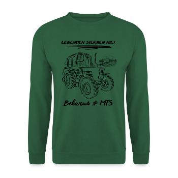 Belarus # MTS / DDR Landmaschinen - Unisex Pullover - Grün - Vorne