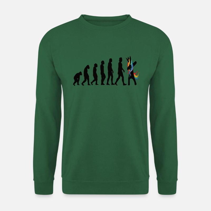 Einhorn Evolution - Unicorn Evolution - Sweat-shirt Unisexe - vert foncé