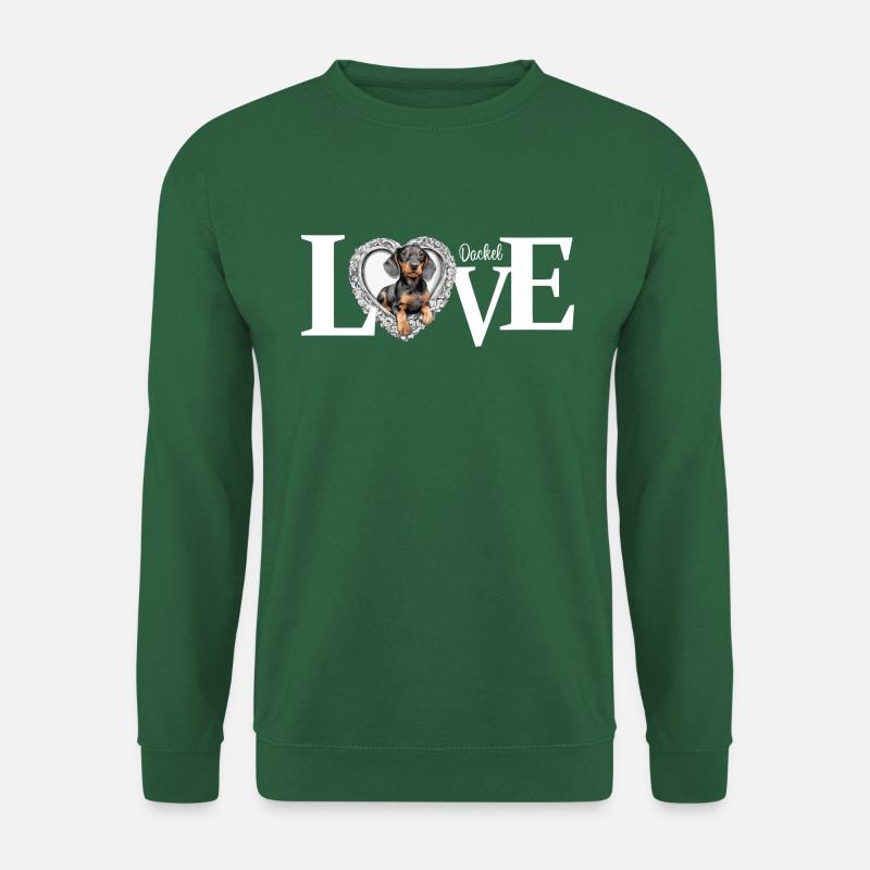 Dackel Love - Unisex Pullover - Grün