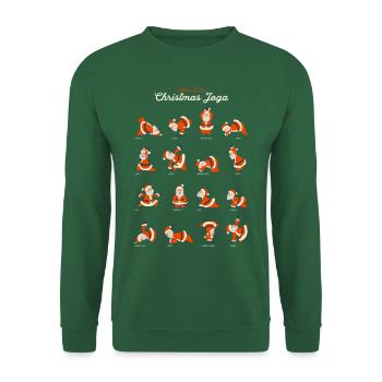 Santas special Christmas Yoga - fit for the party - Unisex Sweatshirt - green - Front