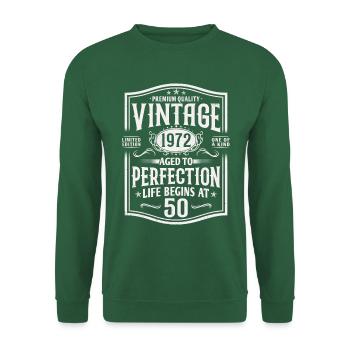 50 birthday 50 years born in 1972 Gift - Unisex Sweatshirt - green - Front