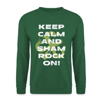 Keep calm and shamrock on. - Unisex Sweatshirt - green - Front