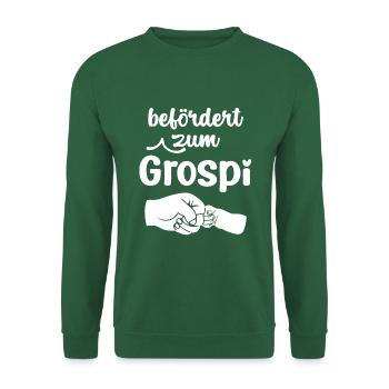 Befördert zum Grospi Schweiz Hallo Opa Schweiz - Unisex Pullover - Grün - Vorne