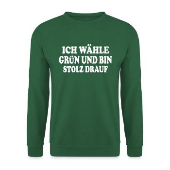 Je vote vert et j'en suis fier - Sweat-shirt Unisexe - vert foncé - Devant