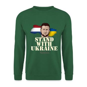 Ukraine Pays-Bas Devise Stand avec l’Ukraine - Sweat-shirt Unisexe - vert foncé - Devant