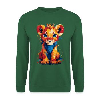 Lion Prince - Sweat-shirt Unisexe - vert foncé - Devant