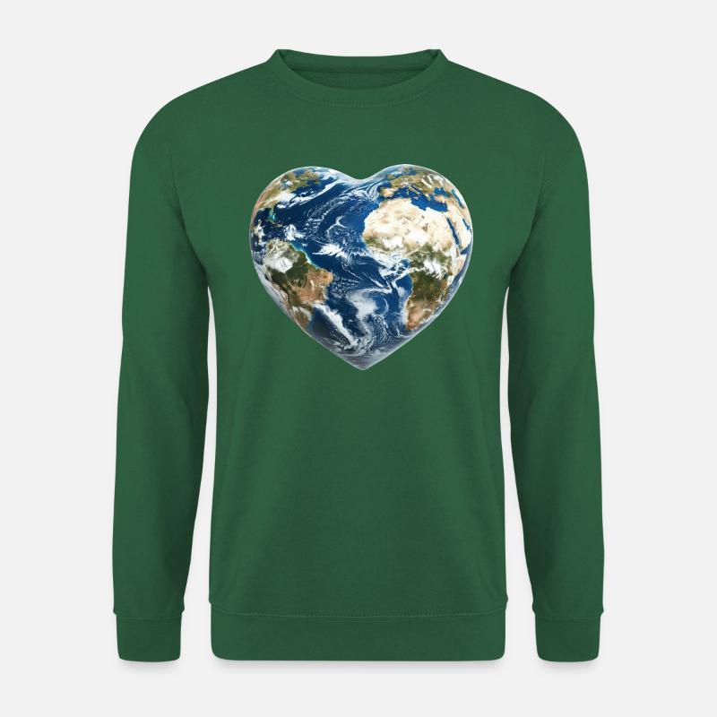 Erde Herz - Unisex Pullover - Grün