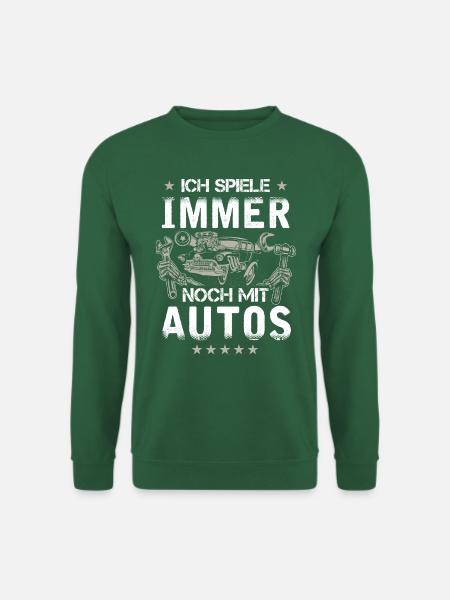 Ich spiele immer noch mit Autos - Unisex Pullover - Grün
