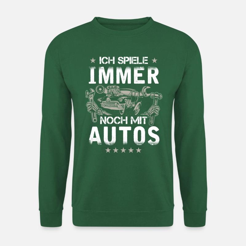 Ich spiele immer noch mit Autos - Unisex Pullover - Grün