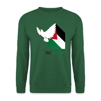 Colombe de la paix et drapeau de la Palestine Free - Sweat-shirt Unisexe - vert foncé - Devant