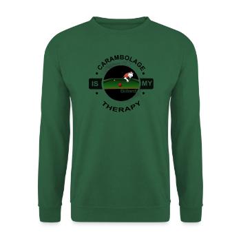 Carambolage Billard is my therapy, Billard Fuchs - Unisex Pullover - Grün - Vorne