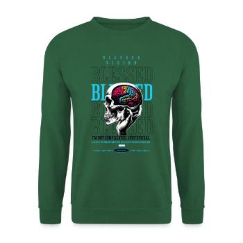 Crâne coloré : un design trippant pour l’art et la mode - Sweat-shirt Unisexe - vert foncé - Devant