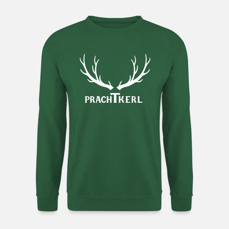 Prachtkerl Hirschgeweih Geschenk - Idee - Unisex Pullover - Grün