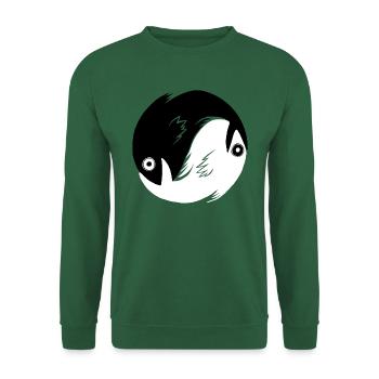 Ying-Yang Fische - Unisex Pullover - Grün - Vorne