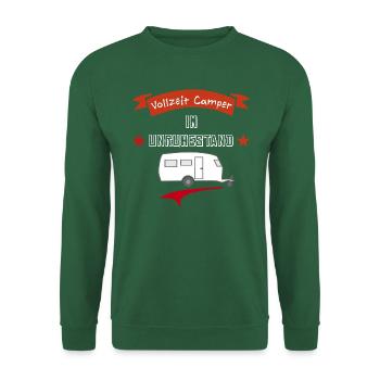 vollzeit camper im unruhestand - Unisex Pullover - Grün - Vorne