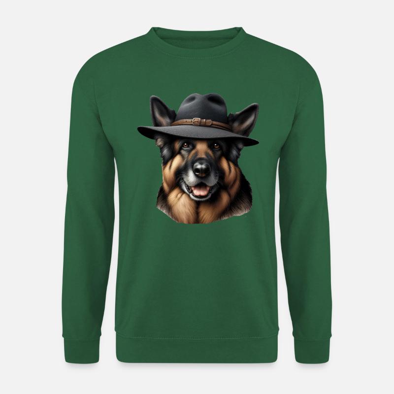 Deutscher Schäferhund Der Detektiv - Unisex Pullover - Grün